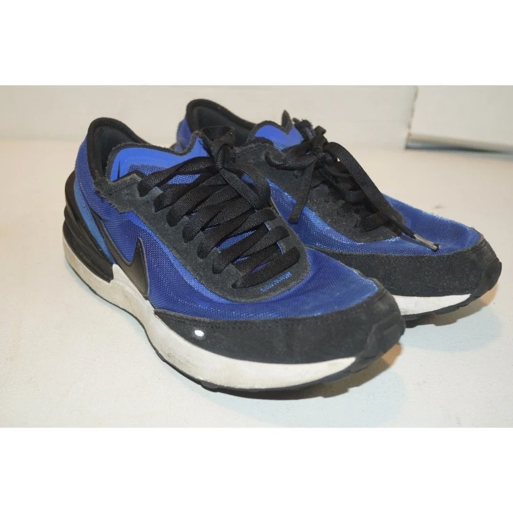 Nike Boys Waffle One DC0481-400 Blue Running Shoes Size 6Y U64